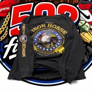 Lee Black Cotton Henley Shirt